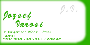 jozsef varosi business card